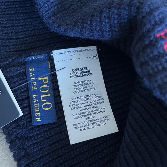 NWT - Polo Ralph Lauren Adult Dog Embroidered Ribbed Knit Beanie - Picture 4 of 4